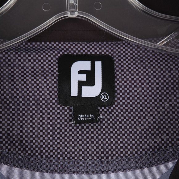FootJoy Blue & Black Checkered Golf Polo XL - Picture 3 of 9